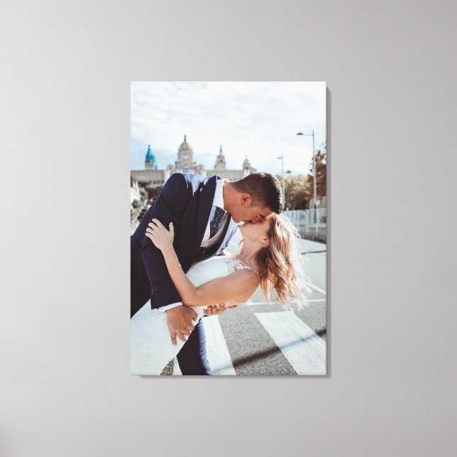 Wedding Day Personalised Photo Canvas Print (Front)