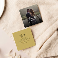 Wedding Day Photo Hand-Lettered Thank You