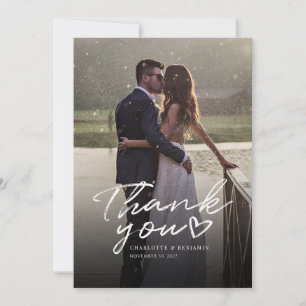 Wedding Day Photo Hand Written Thank You Card