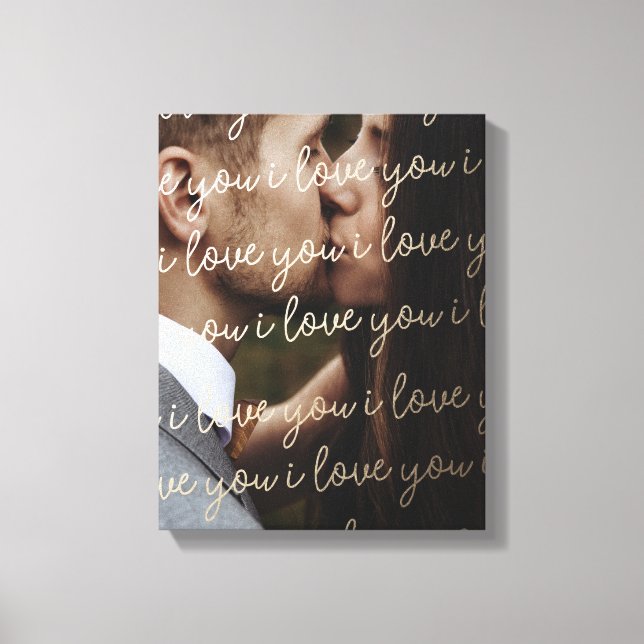 Wedding Day Photo Love You Art Canvas (Front)
