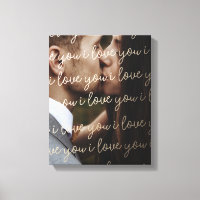 Wedding Day Photo Love You Art Canvas