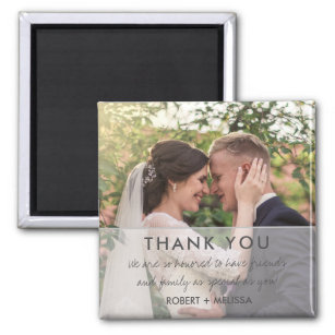 Wedding Day Photo Thank You Favour Magnet