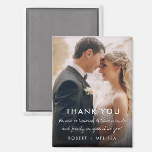 Wedding Day Photo Thank You Favour Magnet