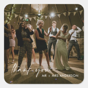 Wedding Day Photo Thank You Favour Stickers