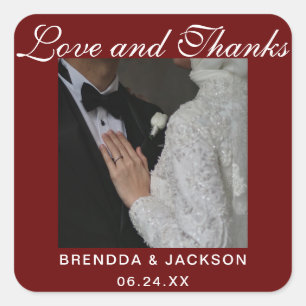 Wedding Day Photo Thank You Favour Stickers