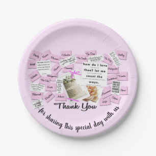 Wedding Day Thank You Paper Plate