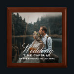 Wedding Day Time Capsule Photo Keepsake Box<br><div class="desc">Wedding day personalised photo time capsule wooden keepsake box with bride and groom name and date text field. Replace the photo with your own photo. The time capsule is a fun gift for the wedding couple from friends, the wedding party, or family. Contents might include personal notes, photos, small memorabilia...</div>