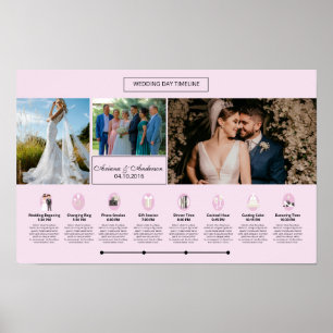 Wedding Day Timeline Template Poster