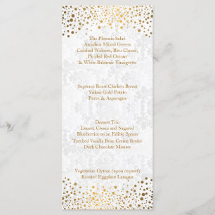 Wedding Day Trendy Gold Dots - Menu