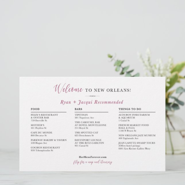 Wedding Day Welcome Map - CUSTOM for Jacqui (Standing Front)