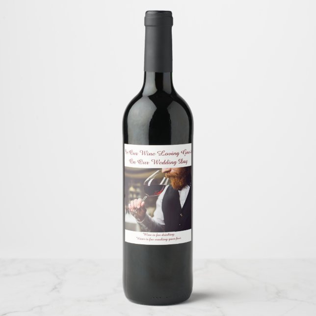 Wedding Day Wine Lover Guest Label (Front)