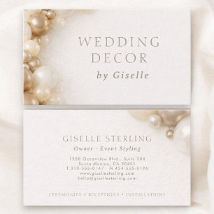 Wedding Decor Party Decorating Business Card