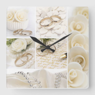 wedding decoration square wall clock