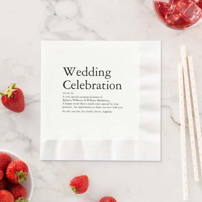 Wedding Definition party   Napkin (Insitu)