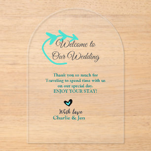 Wedding Destination celebration welcome travel  Acrylic Invitations