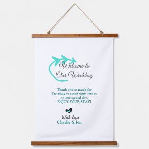 Wedding Destination celebration welcome travel Hanging Tapestry