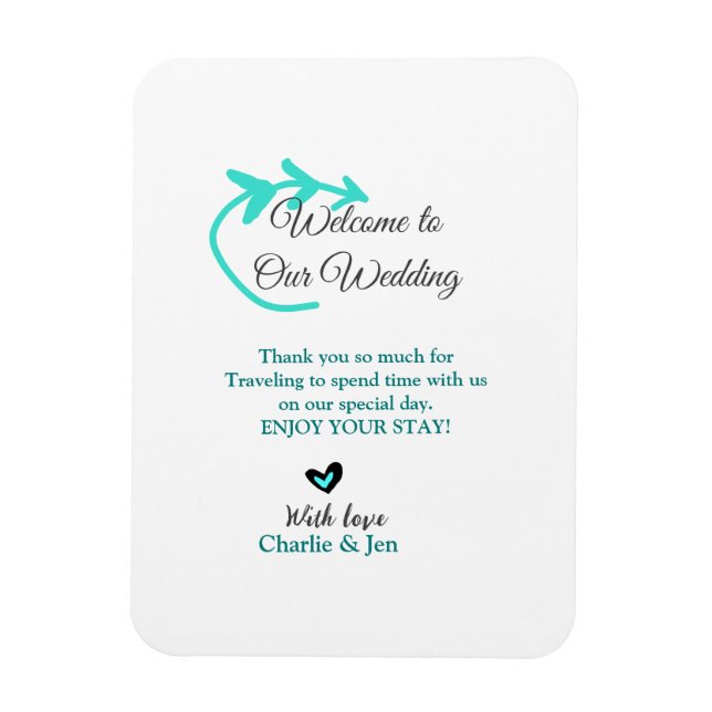 Wedding Destination celebration welcome travel  Magnet (Vertical)