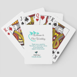 Wedding Destination celebration welcome travel Playing Cards