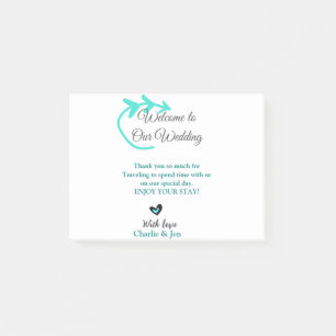 Wedding Destination celebration welcome travel Post-it Notes
