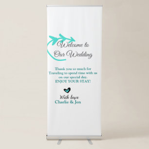 Wedding Destination celebration welcome travel Retractable Banner