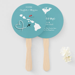 Wedding Destination Hawaii Hand Fan