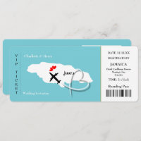 Wedding Destination Jamaica Ticket Pass Photo