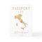 Wedding Destination Passport Gold Map Italy  Invit