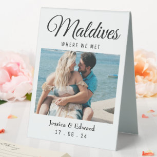 Wedding Destination Table Name Couple Travel Photo
