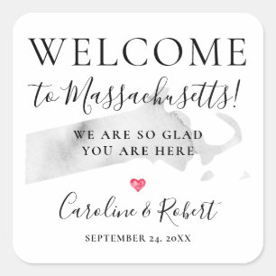 Wedding Destination Welcome Guests Favour Square S Square Sticker