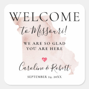 Wedding Destination Welcome Guests Favour Square S Square Sticker