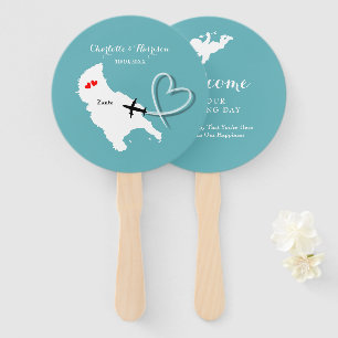 Wedding Destination Zante Hand Fan