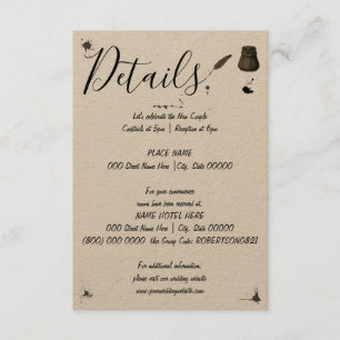 Wedding Detail Pen & Inkwell Little Details En Enclosure Card
