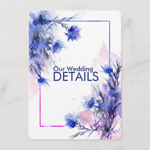 💍Wedding DETAILS Cornflower Reverie  Enclosure Card