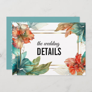 Wedding DETAILS Hibiscus Serenade Paradise Enclosure Card