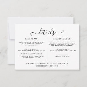 Wedding Details Information Template