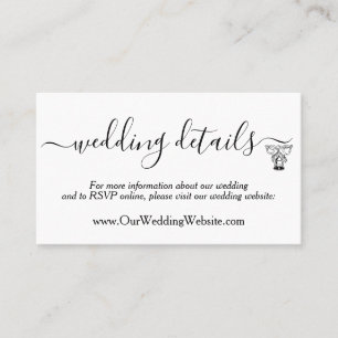 Wedding Details Minimalist Business Card