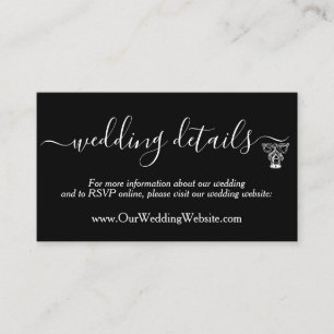Wedding Details Minimalist Business Card