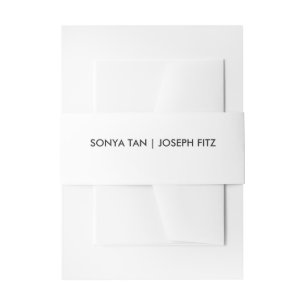 Wedding Details Modern Wedding Invitation Belly Band