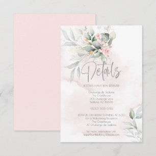 Wedding Details Rustic Flowers and Eucalyptus Invitation