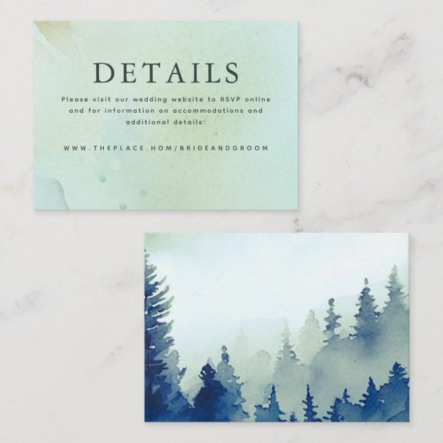 Wedding Details Small Enclosure Card (Front/Back)