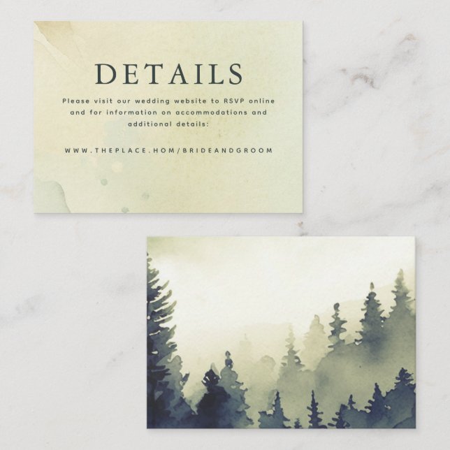 Wedding Details Small Enclosure Card (Front/Back)