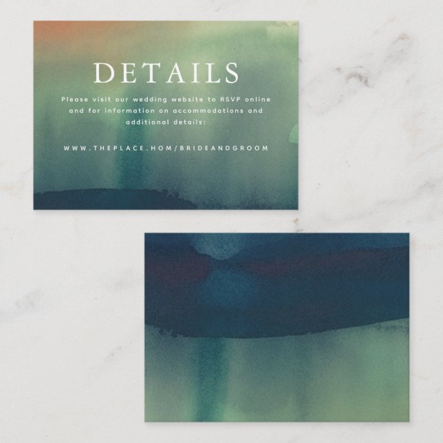 Wedding Details Small Enclosure Card (Front/Back)