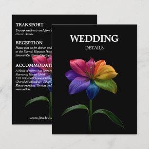 🌈 Wedding Details Technicolor Love Enclosure Card
