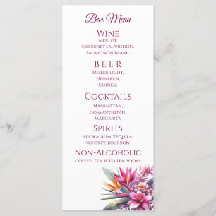 Wedding Dinner and Bar Menu-Tropical Biss Menu