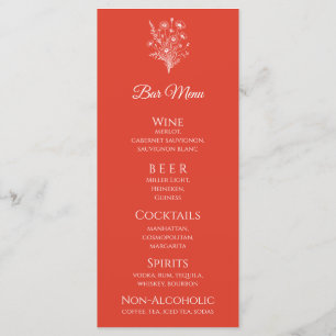 Wedding Dinner and Bar Menu-Wildflower Elegance Menu