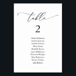 Wedding Dinner, Modern Guest Seating Chart Table N Table Number<br><div class="desc">Wedding Dinner Guest Seating Table Chart Card,  Modern Classy romantic themed
Customise the text and / or remove and fill in with your wedding party colour theme.</div>