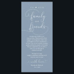 Wedding Dinner, Place Setting Thank You Card<br><div class="desc">This is the Modern romantic dusty blue theme, Dinner Place Setting Thank You Cards. Share the love and show your appreciation to your guests, when they sit down at their seat and read this personalised charming thank you place setting card. It's a wonderful way to kick off your special day...</div>