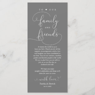 Wedding Dinner, Place Setting Thank You Card