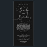 Wedding Dinner, Place Setting Thank You Card<br><div class="desc">This is the Modern romantic black and white theme, Dinner Place Setting Thank You Cards. Share the love and show your appreciation to your guests, when they sit down at their seat and read this personalised charming thank you place setting card. It's a wonderful way to kick off your special...</div>