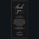 Wedding Dinner Place Setting Thank You Card<br><div class="desc">Elegant Classy Wedding Dinner Place Setting Thank You Cards, in Black themed. Share the love and show your appreciation to your guests, when they sit down at their seat and read this personalised charming thank you place setting card. It's a wonderful way to kick off your special day celebration! Please...</div>